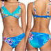 NWT Johnny Was Water Tropic Tie Dye Twist Bikini Top & Hipster Bottoms Size XL