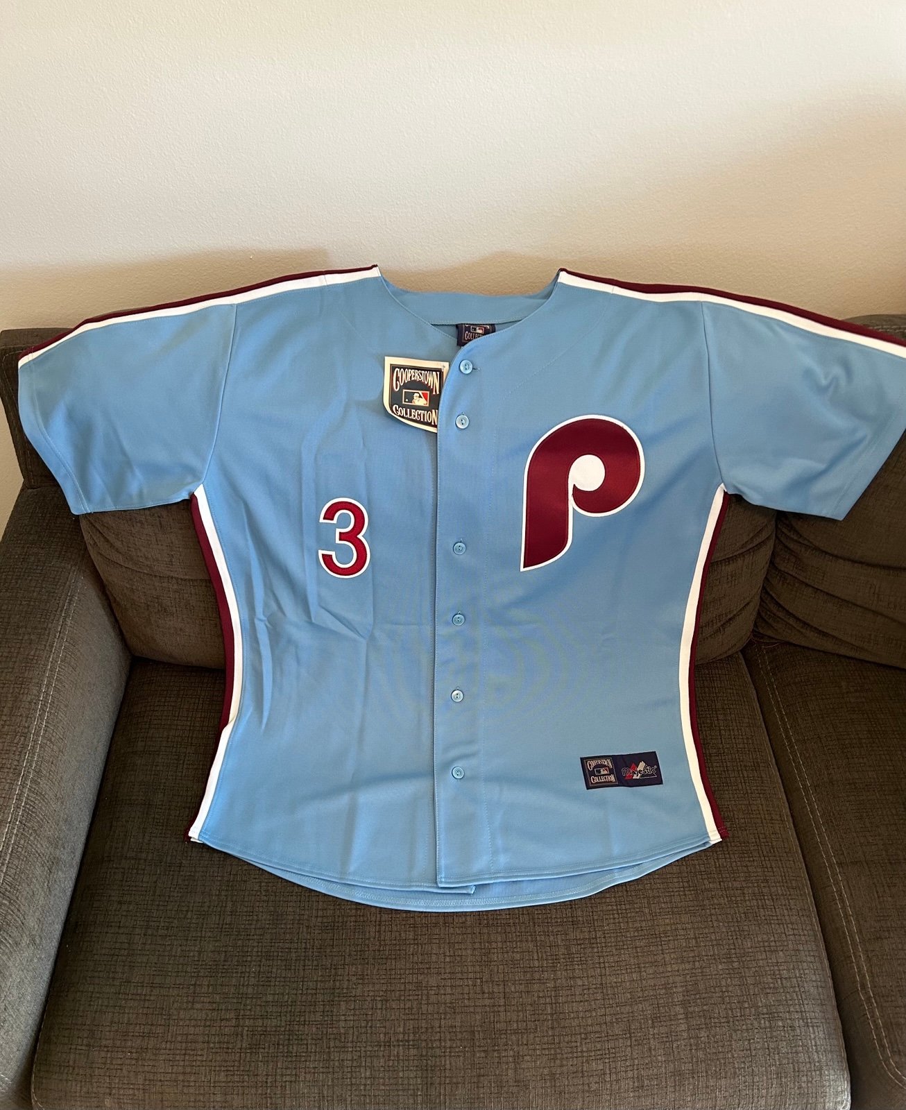 Majestic Authentic Phillies Bryce Harper Cooperstown MLB Jersey Men’s Sz: XL