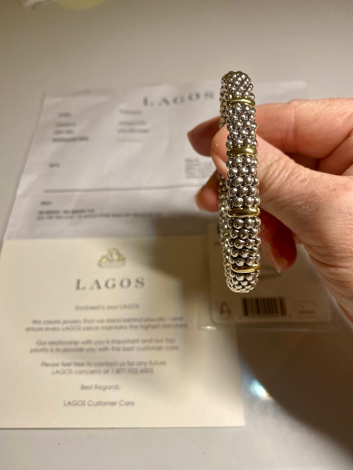 Vintage 2004 Lagos 7 1/2 in caviar bracelet