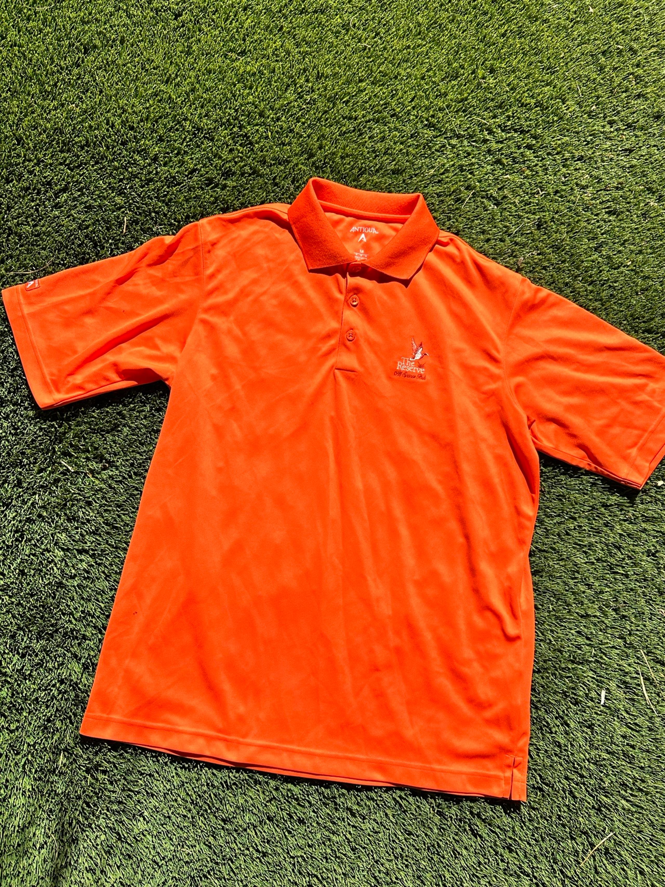 Men’s Golf Orange Polo Shirt The Reserve at Spanos Park size Medium