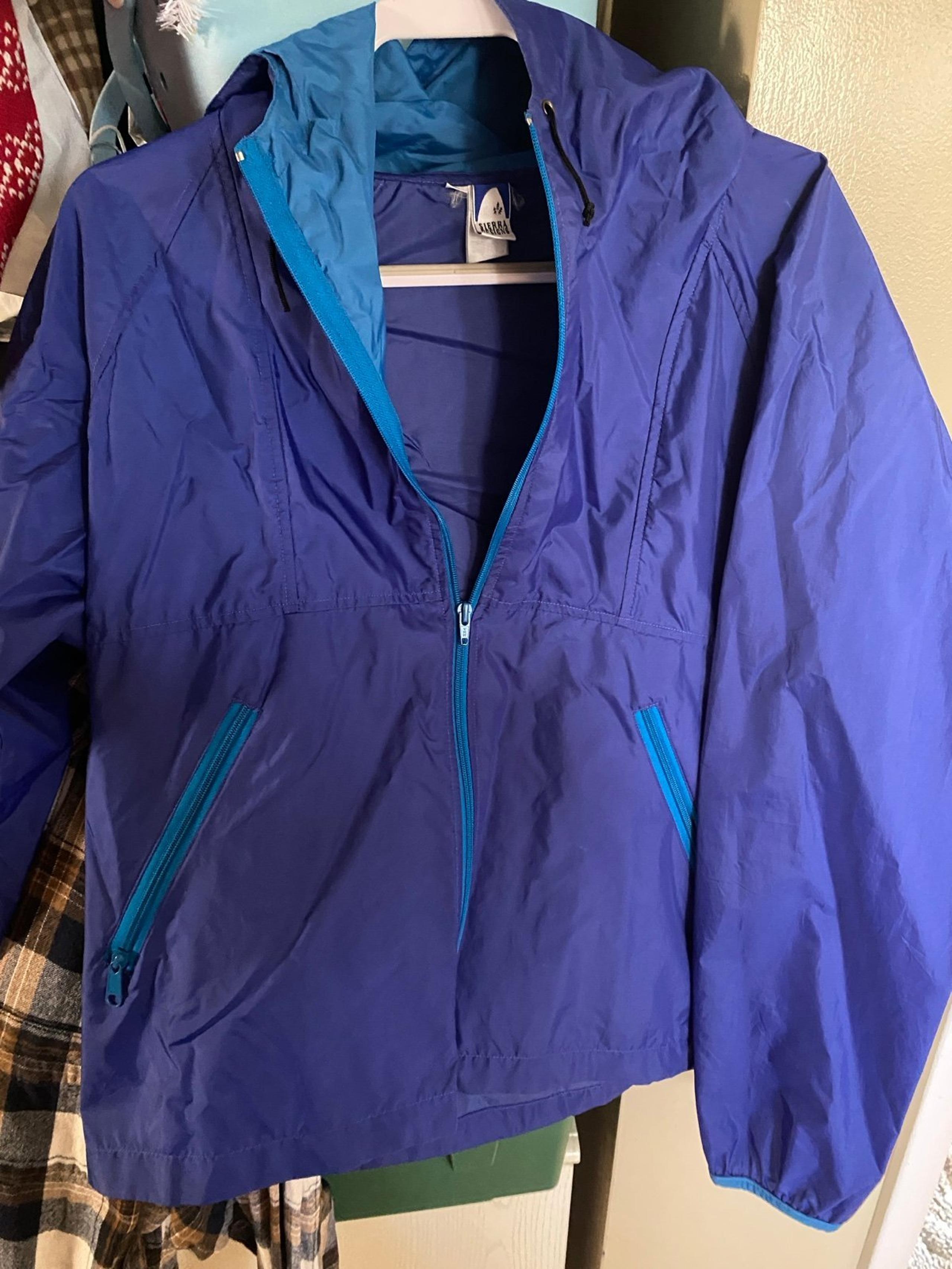 Vintage Sierra Designs Windbreaker Blue Teal Rain Nylon Jacket 90's Men's Large