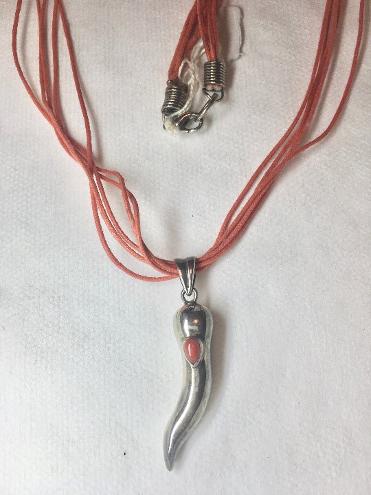Sterling SILVER Chili shaped pendant