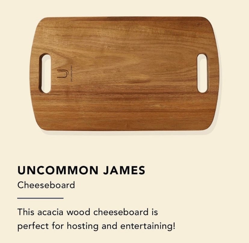 Uncommon James acacia wood cheeseboard