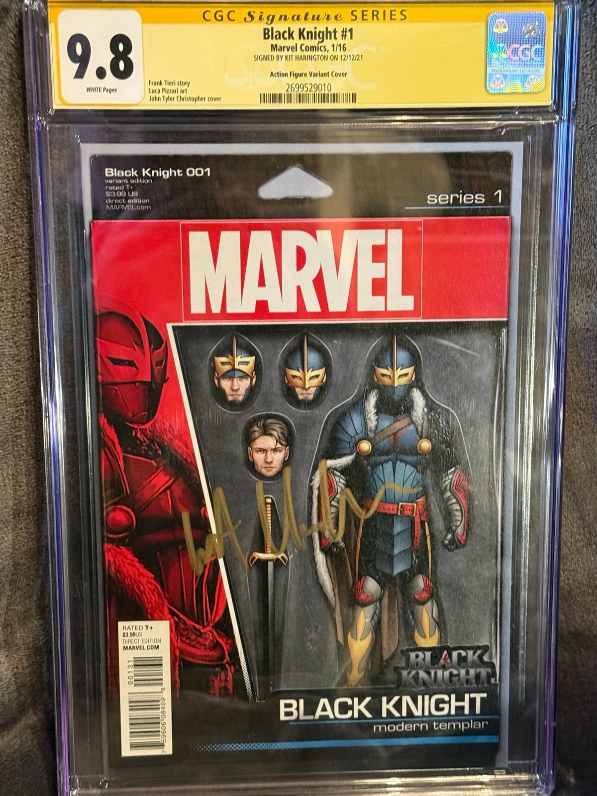CGC Signature Series 9.8 Black Knight Signed by Kit Harrington
