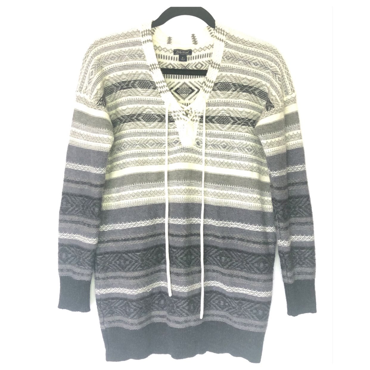 Lucky Brand V-Neck Oversized Sweater Sm