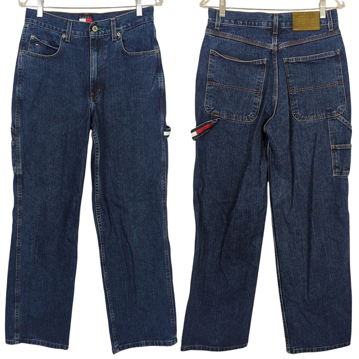 Tommy Hilfiger Vintage Baggy Carpenter dark blue wide leg Men's Jeans sz W29 L32