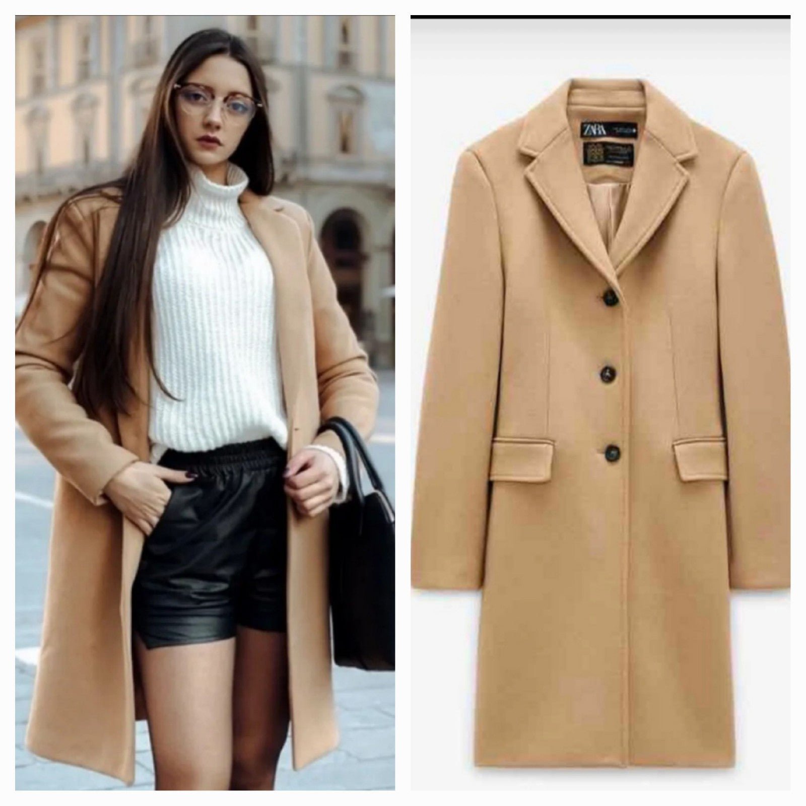 ZARA Manteco wool blend Coat