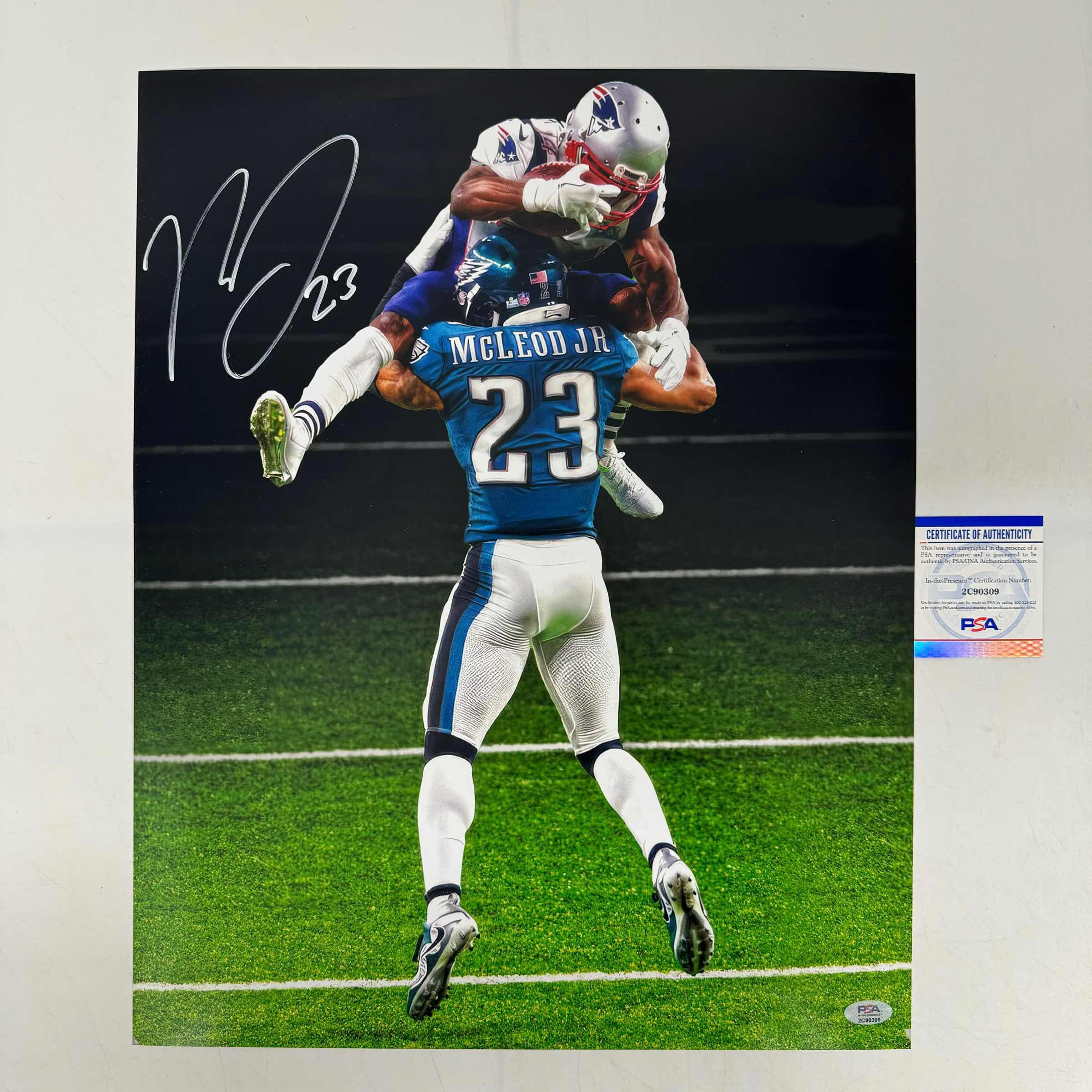 Autographed/Signed Rodney McLeod Jr. Philadelphia Eagles Super Bowl LII 52 Hit
