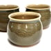 Hand Thrown Art Pottery Tea Set 5 Piece Moss Green Glaze Missing Pot Lid Signed