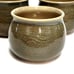Hand Thrown Art Pottery Tea Set 5 Piece Moss Green Glaze Missing Pot Lid Signed