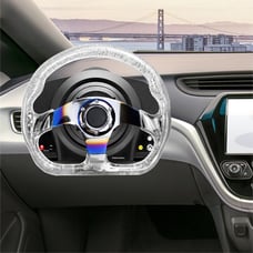 NEW JDM Universal 6-Hole 326mm Vip Clear Crystal Bubble Neo Spoke Steering Wheel