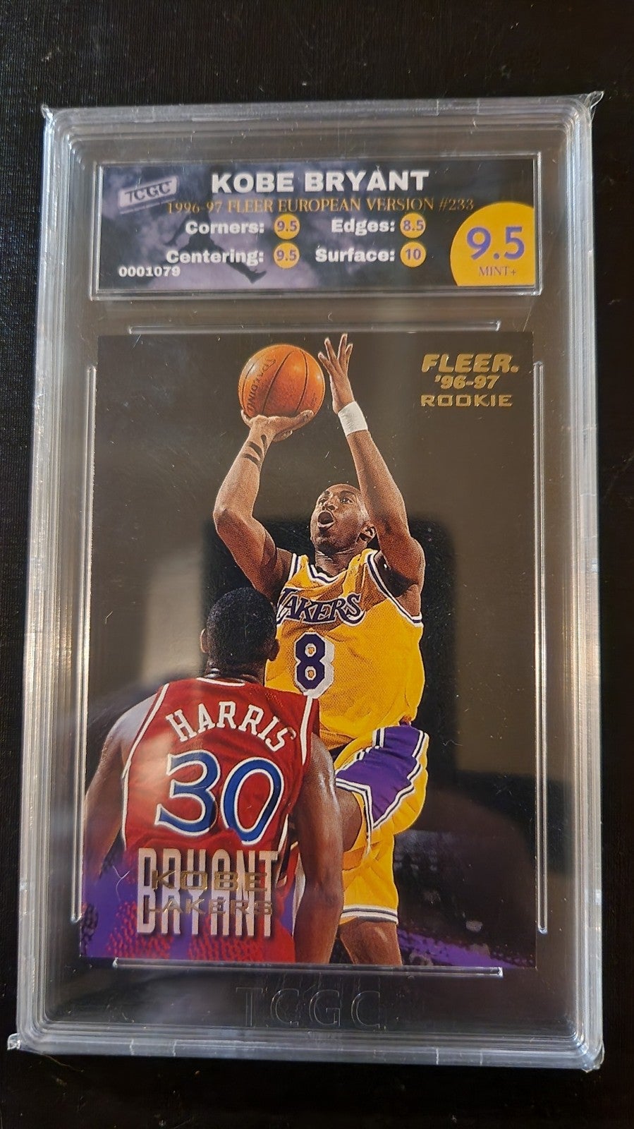 1996-97 Kobe Bryant Fleer European Version Rookie TCGC 9.5