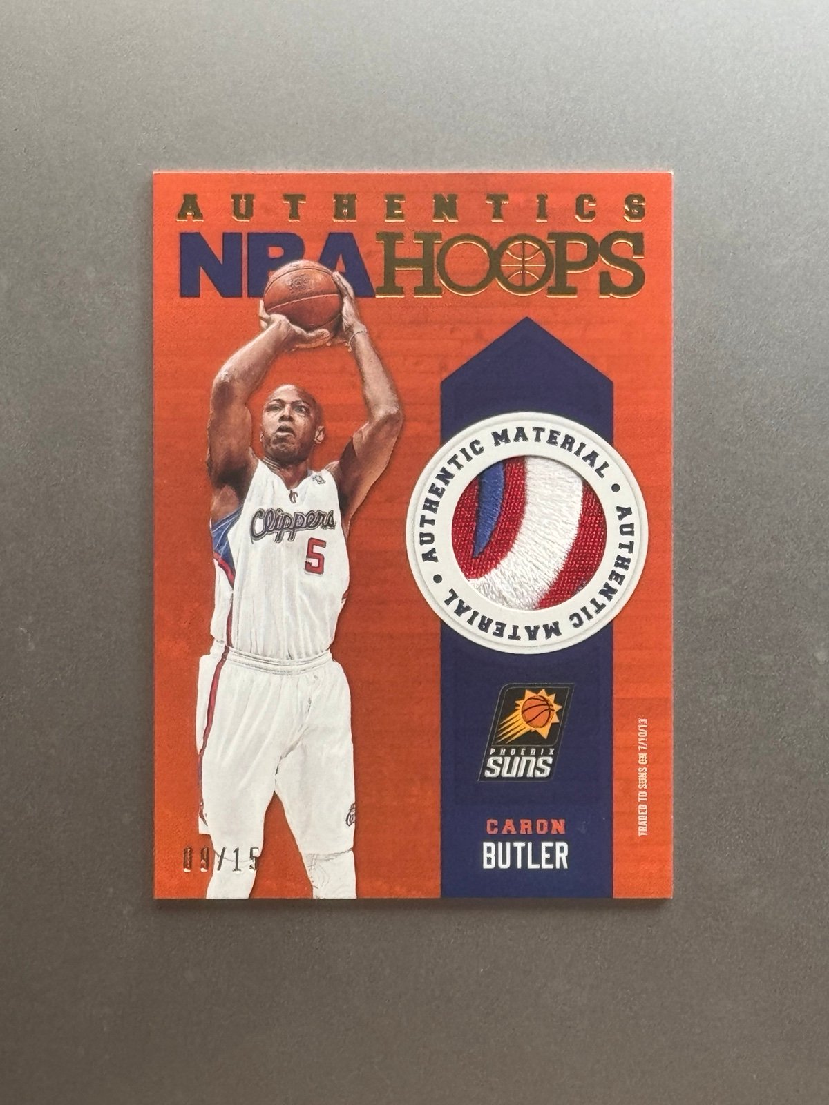 2013-14 Hoops Authentics Caron Butler Game Worn Patch