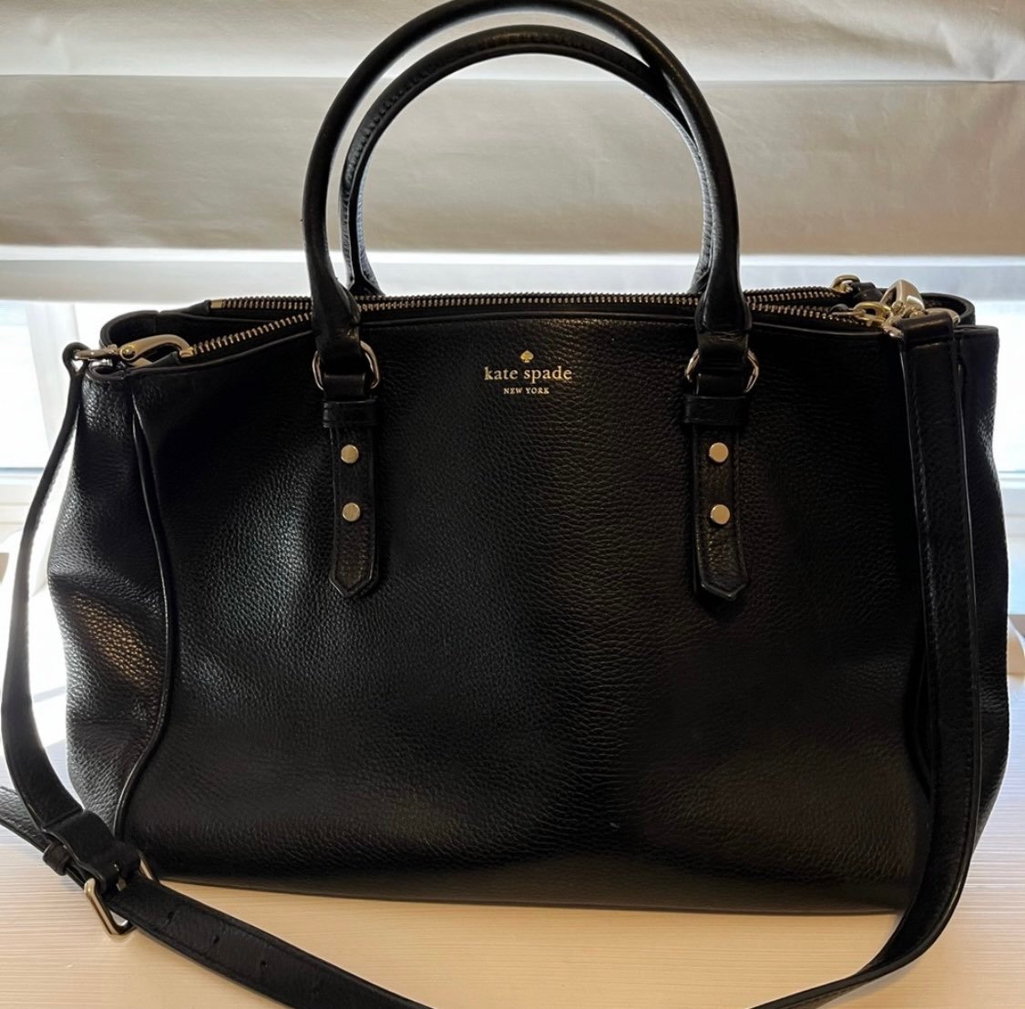 Kate Spade New York Black Leather Satchel