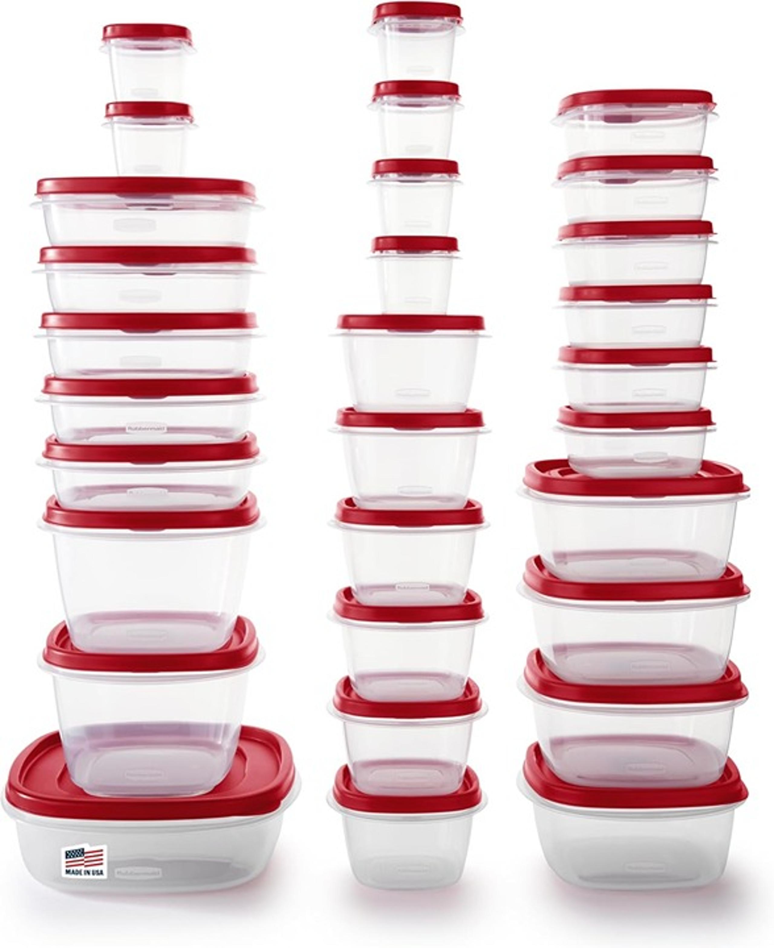 Rubbermaid 60-Piece Food Storage Containers with Lids, Microwave and Dishwasher