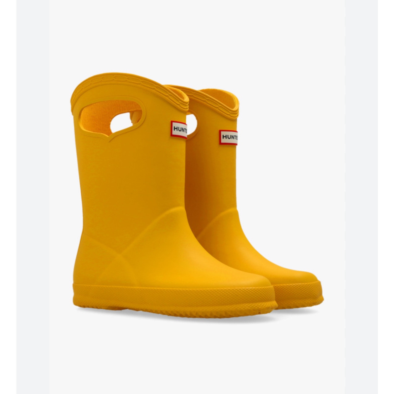 70 Hunter Kids YELLOW ‘Classic Pull-On’ rain boots Size 10