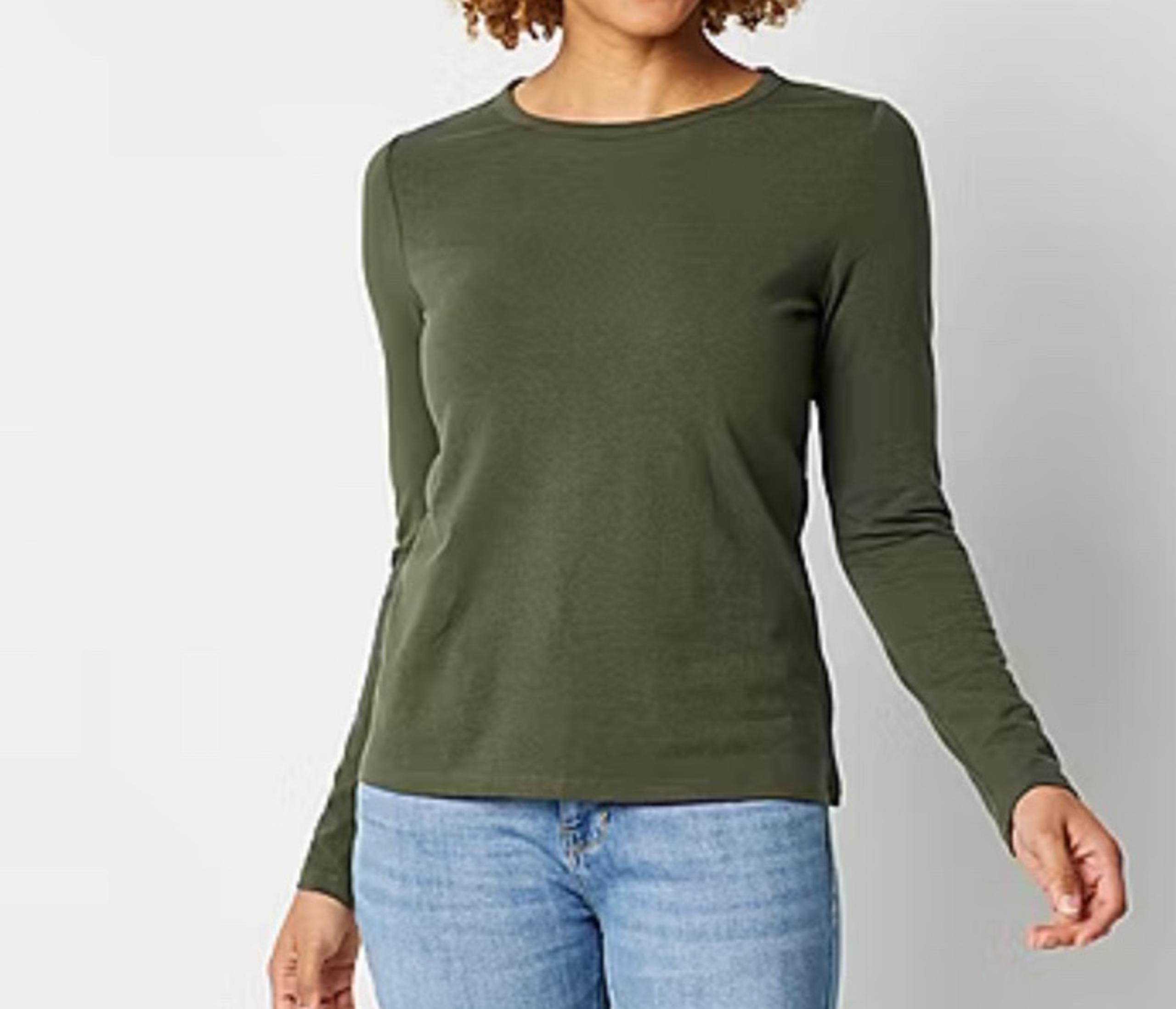 NWT Women's XL Oregano a.n.a Long Sleeve Tee Shirt