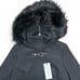 COLE HAAN Wool Blend Faux Fur Hooded Coat