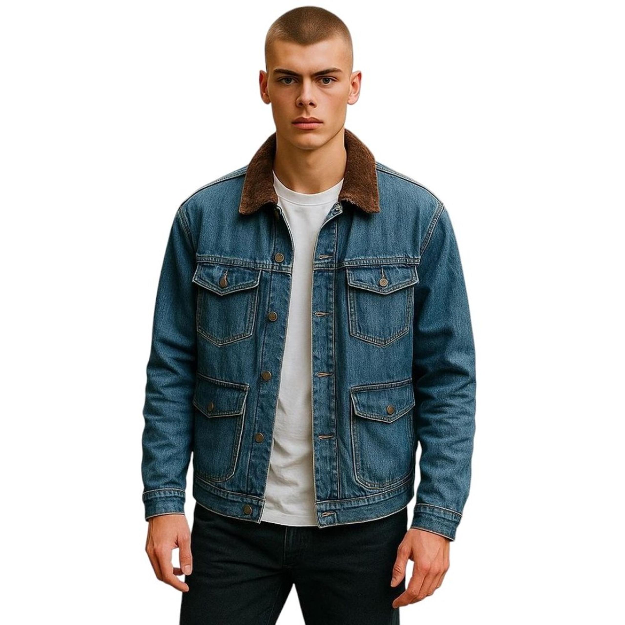 Vintage 90's Wrangler Jacket Western Denim Western Retro Sherpa Trucker Size XL