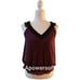 XOXO Purple Blouson Top with Black Rosette around the neckline