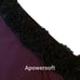 XOXO Purple Blouson Top with Black Rosette around the neckline