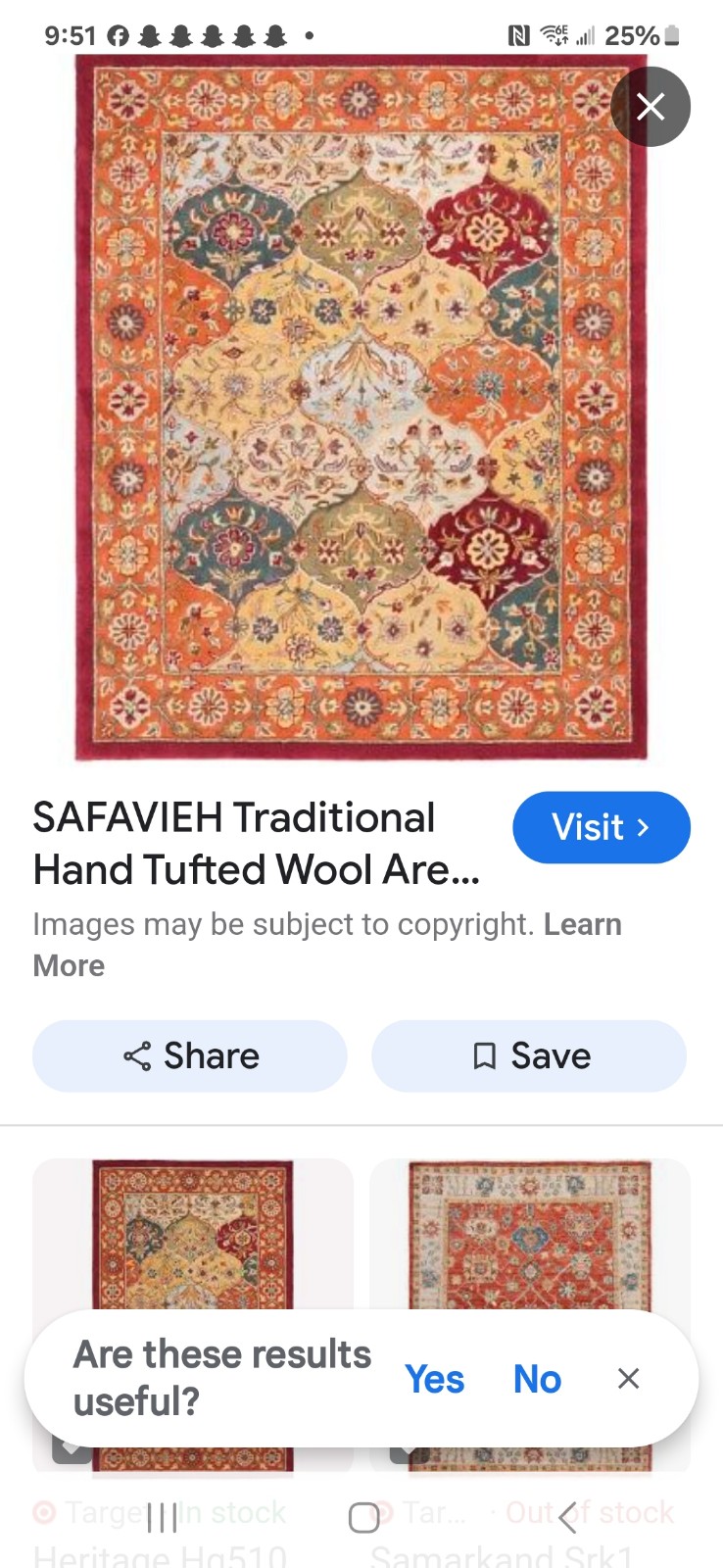 Safavieh Traditional Hand Tufted Wool Area Rug 4×6