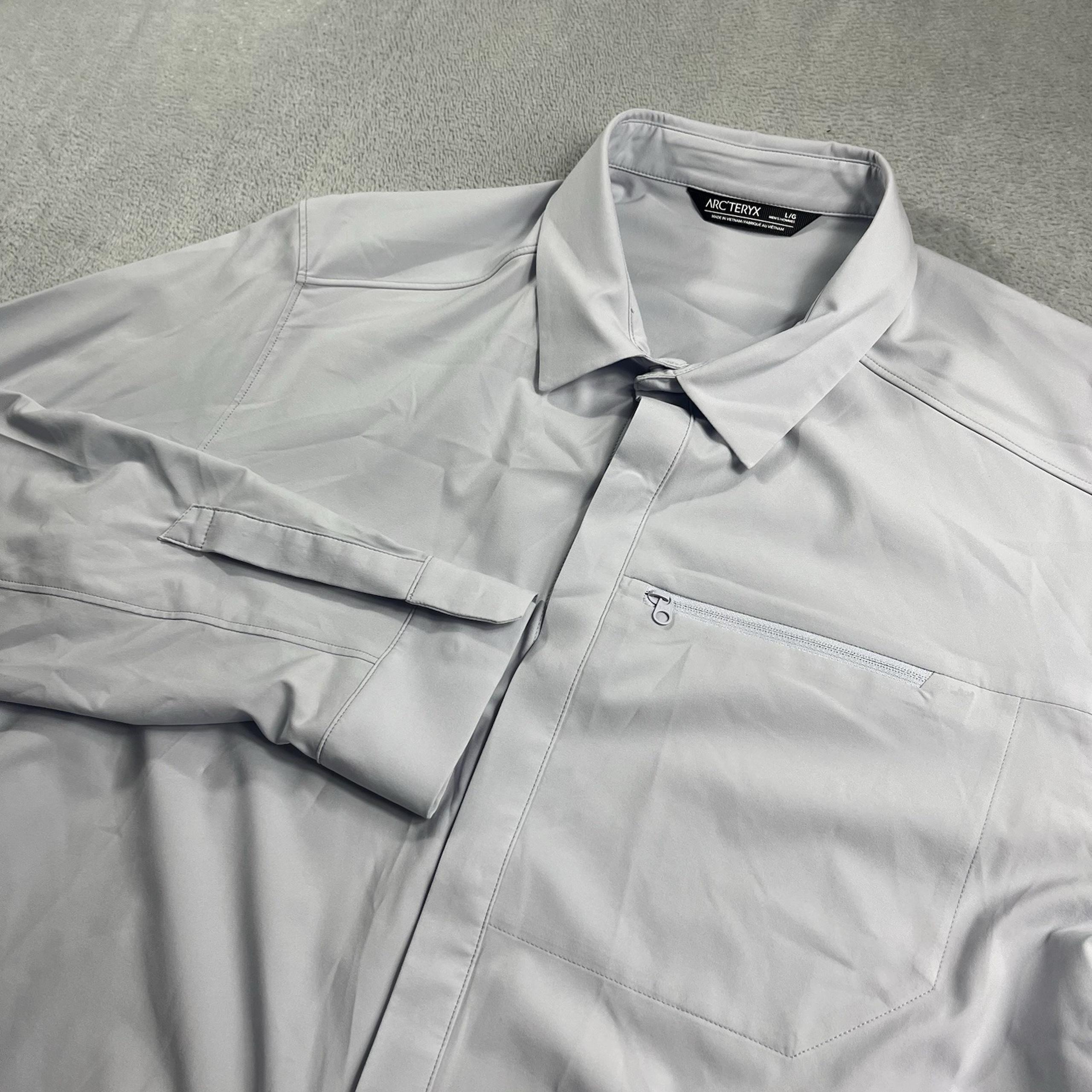 Arcteryx Shirt Mens Large The Skyline Chest Pocket Long Sleeve Snap Stretch Gray