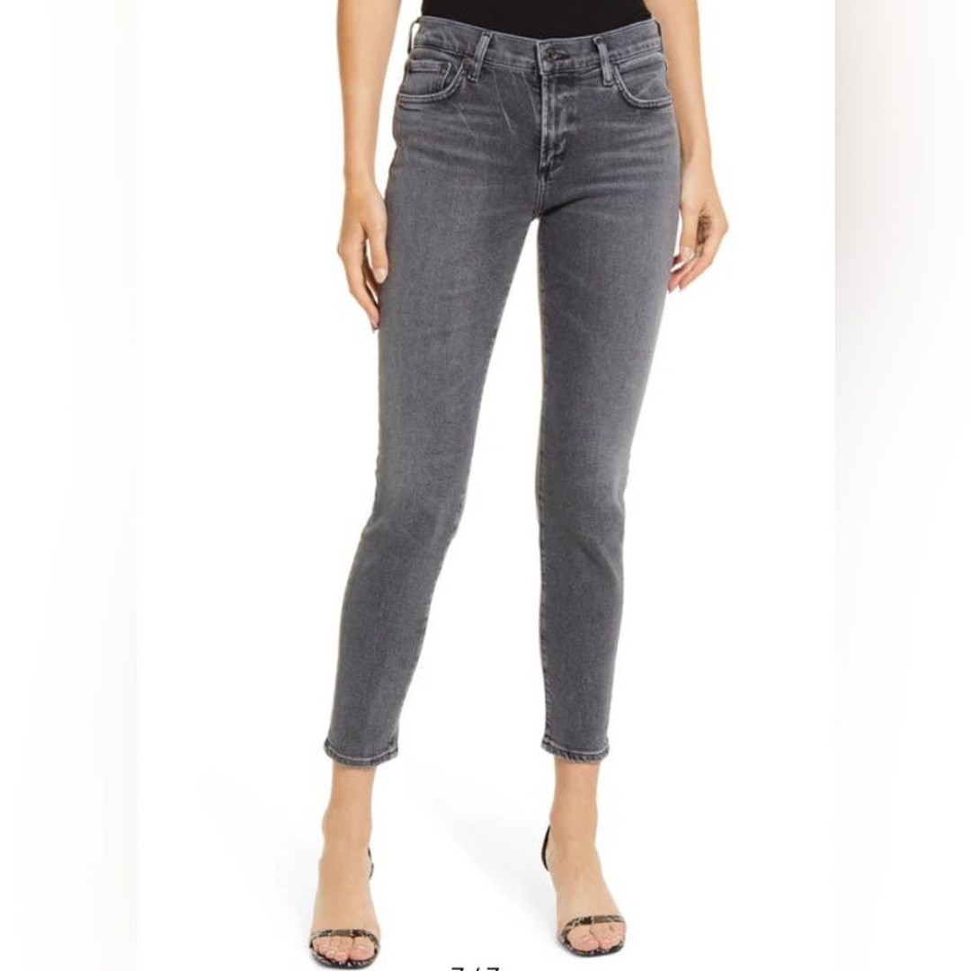 AGOLDE Sophie Mid rise Skinny Jeans Gray stretch women’s size 25