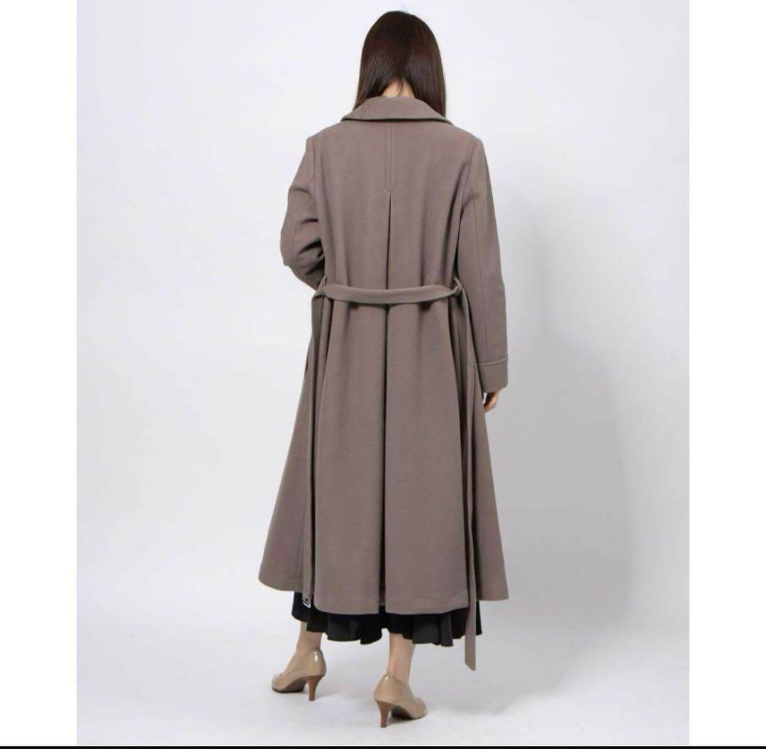 JUSGLITTY✨Belted Long Coat, Mocha, Size 1 - detail