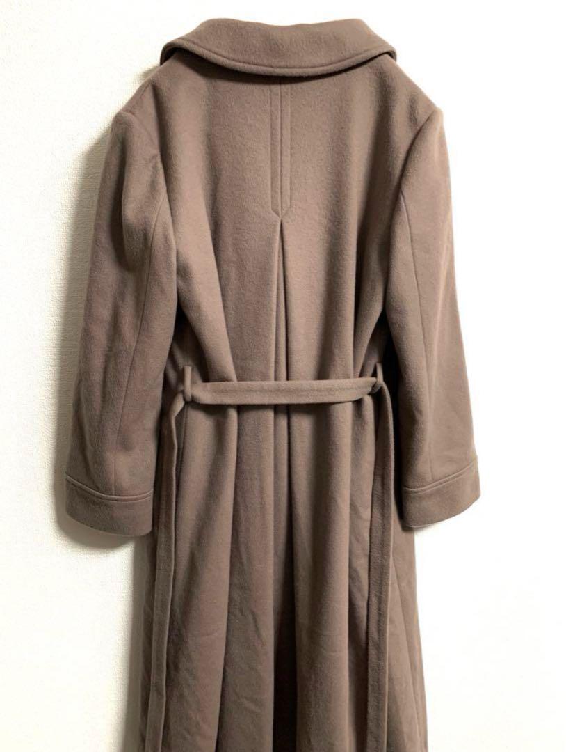 JUSGLITTY✨Belted Long Coat, Mocha, Size 1 - detail