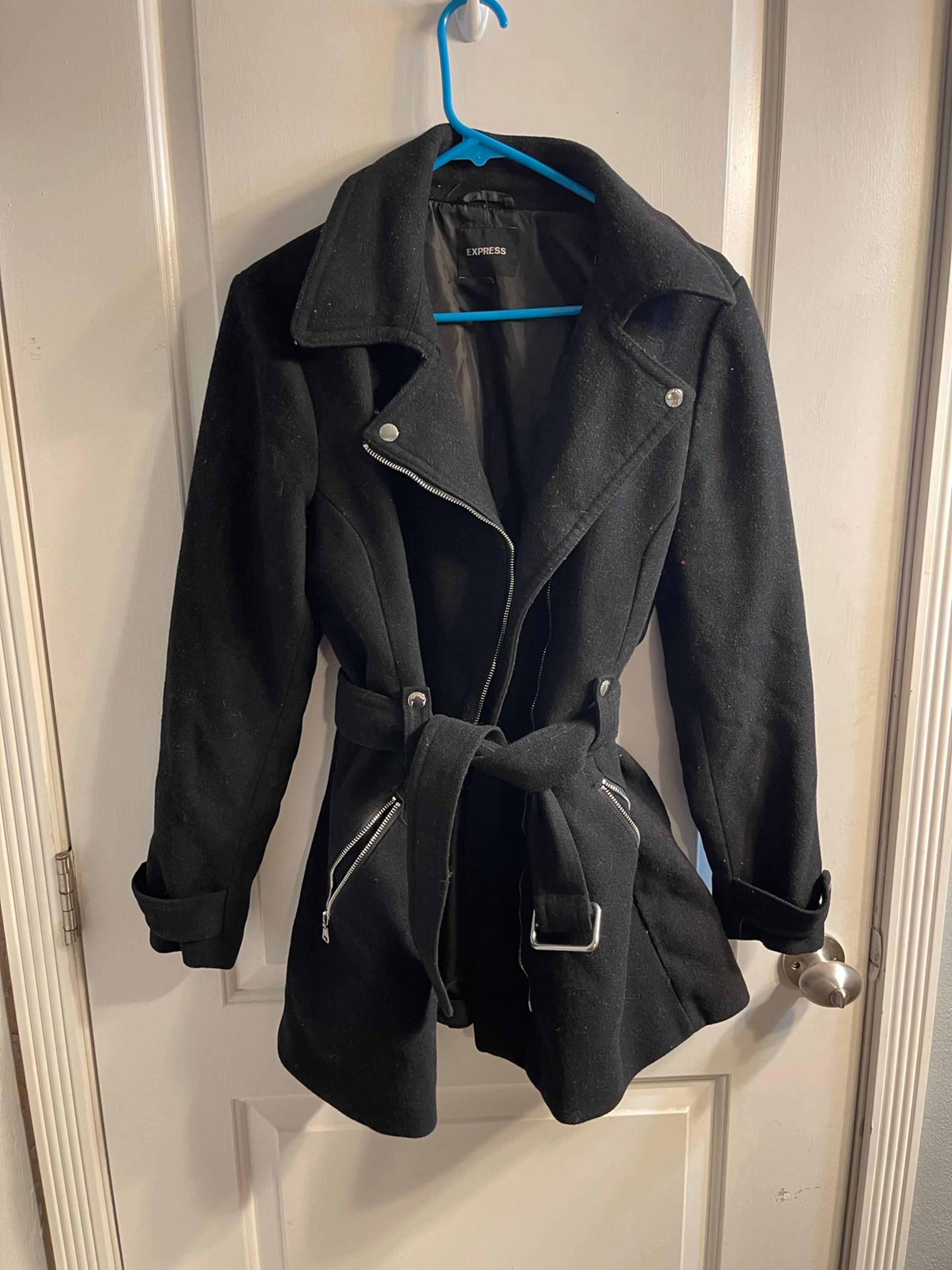 Women’s Black Express Winter Peacoat