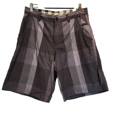 Lululemon Men`s Shorts Size M Grey Flat Front 10 Kahuna Chino Plaid Golf Hiking