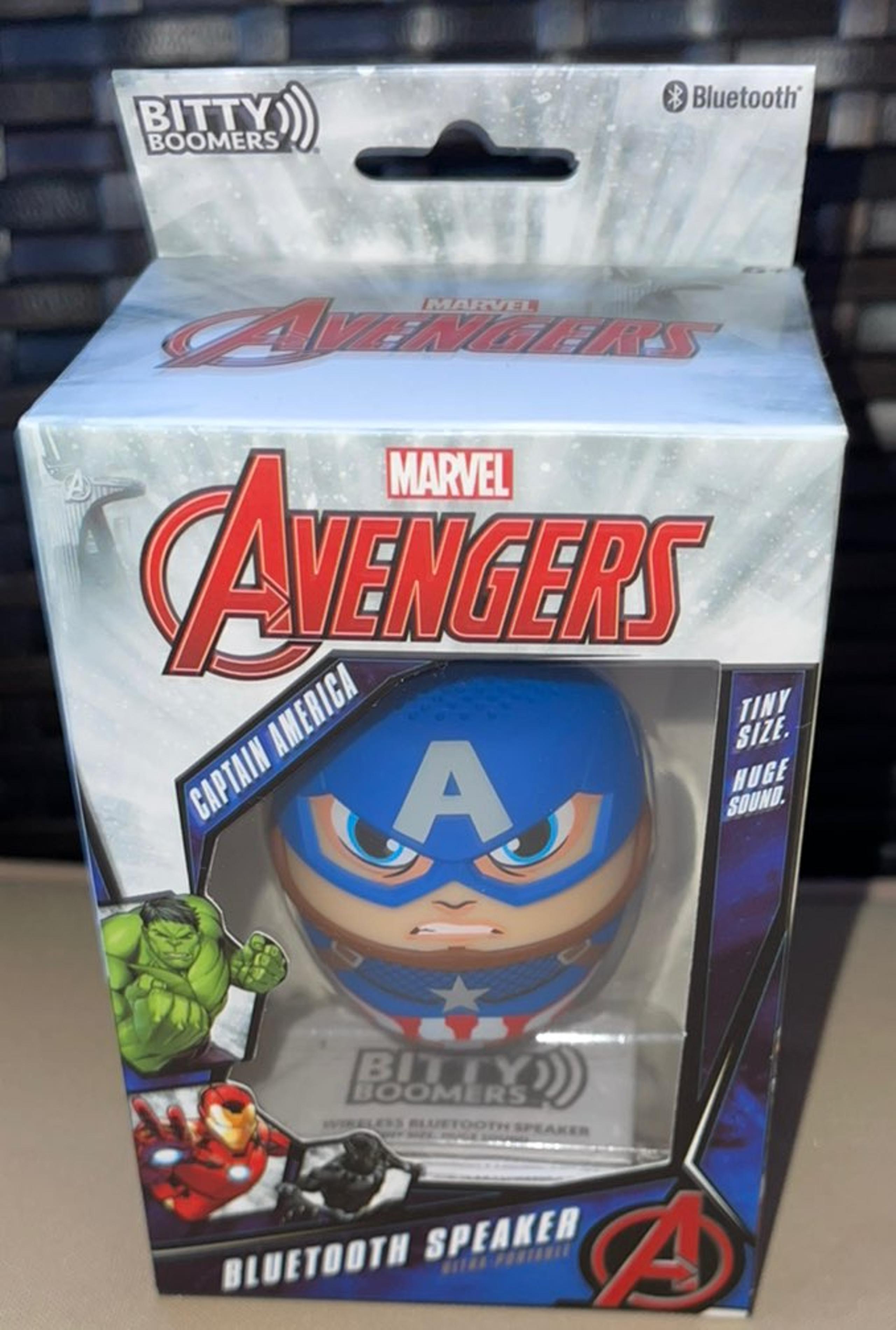 Bitty Boomers Marvel Captain America Wireless Bluetooth Speaker & Backpack Clip