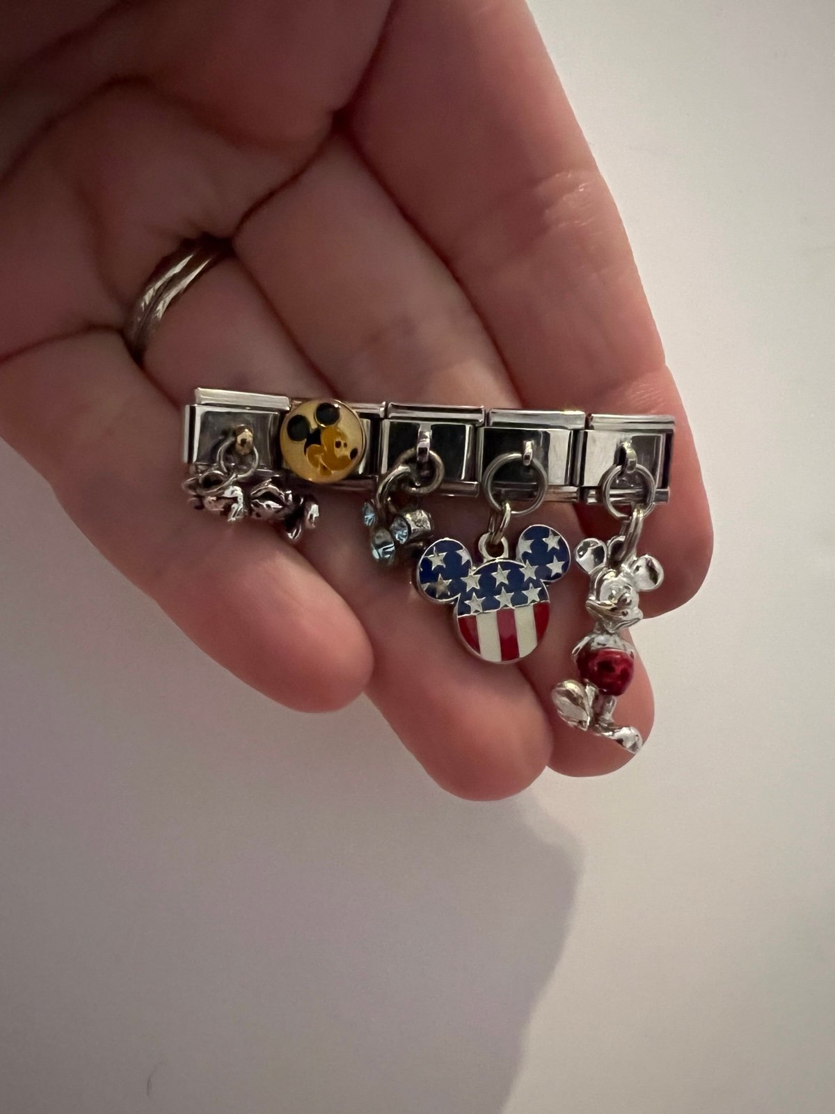 Five Italian charm listing of Mickey Mouse Disney various brands vintage htf