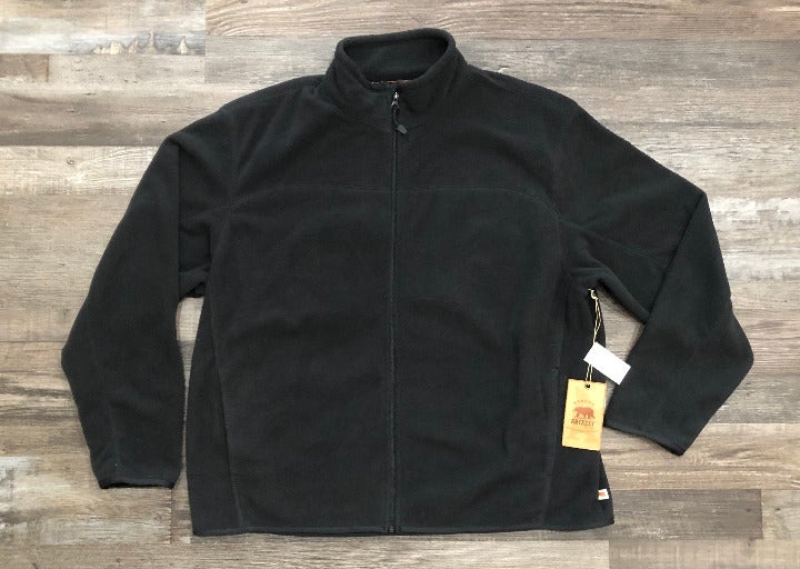 Dakota Grizzly Mens Size 2XL Black Fleece Full Zip Jacket New with Tags