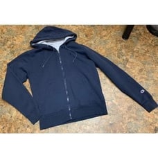 Champion POWERBLEND FLEECE FULL ZIP BLUE HOODIE SWEATSHIRT men’s S
