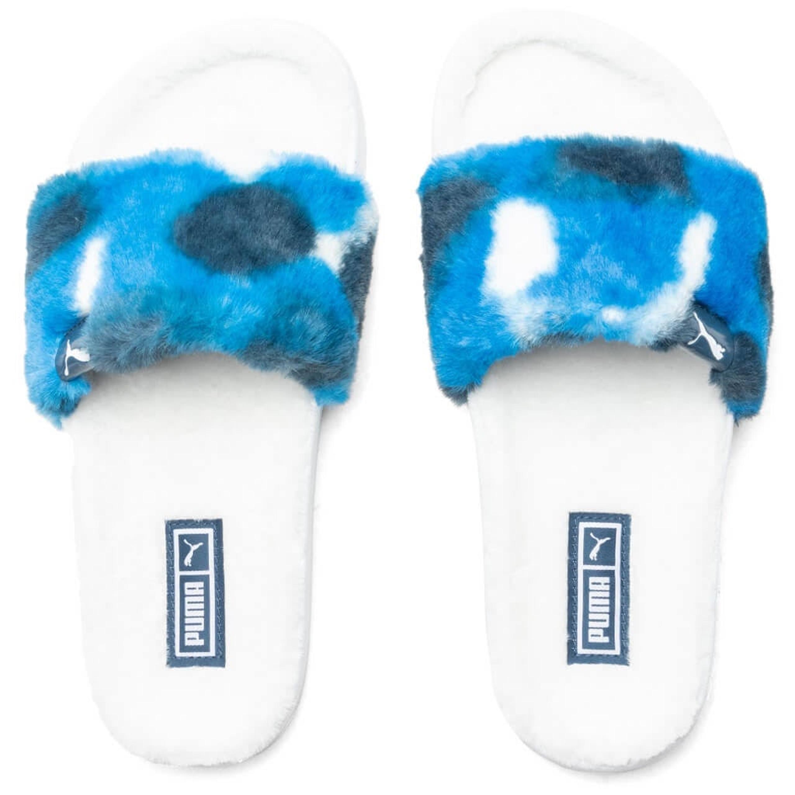 WOMEN'S Size 8 PUMA LEADCAT 2.0 FLUFF TIE DYE SLIDE SANDALS