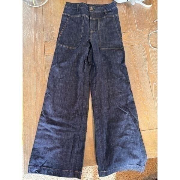 D40 Current Air Wide Leg Jeans with Deep Drop Pockets Women’s Size Small
