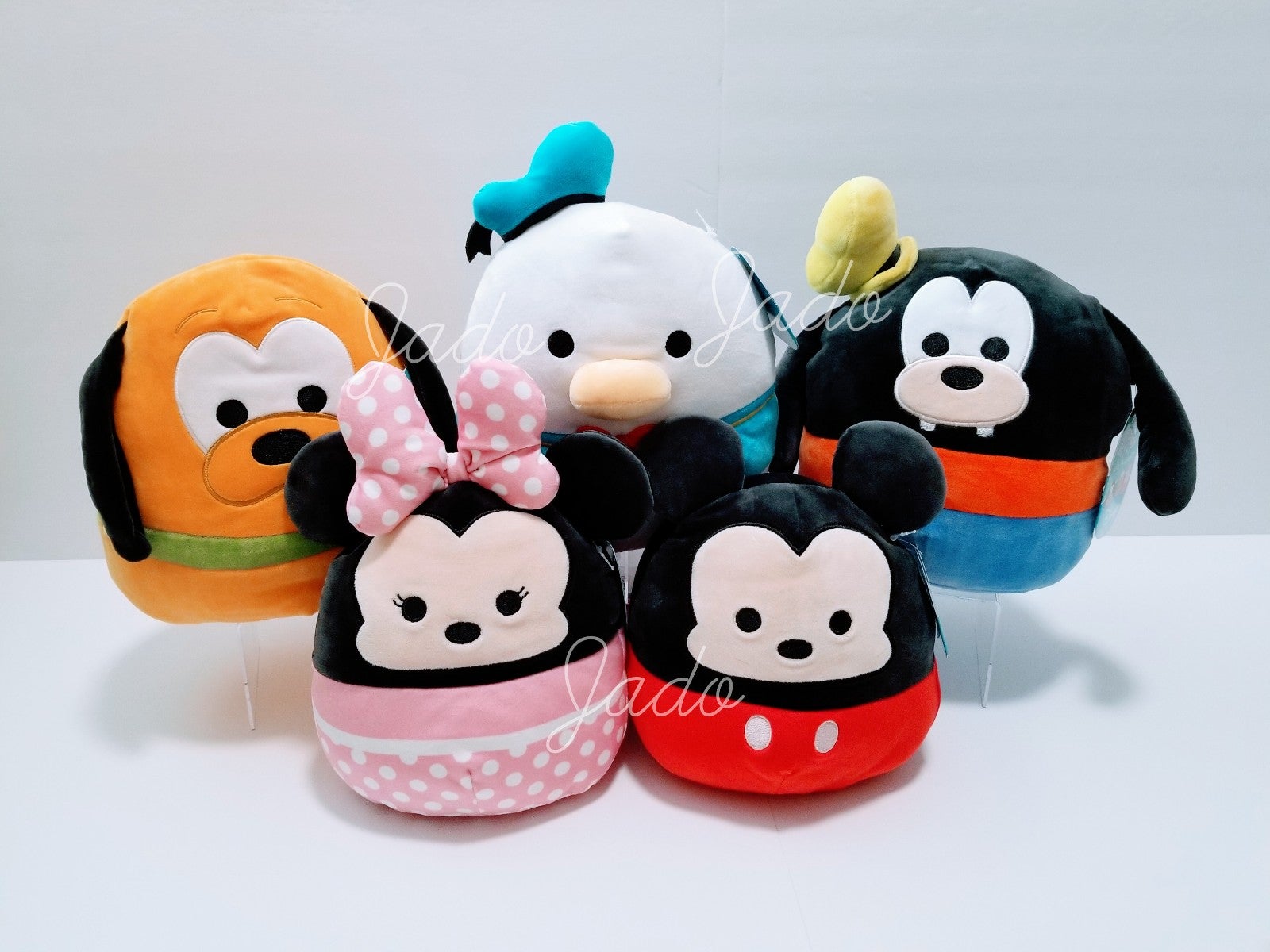 Disney Squishmallow Mickey Minnie Goofy Pluto Donald Plush Bundle