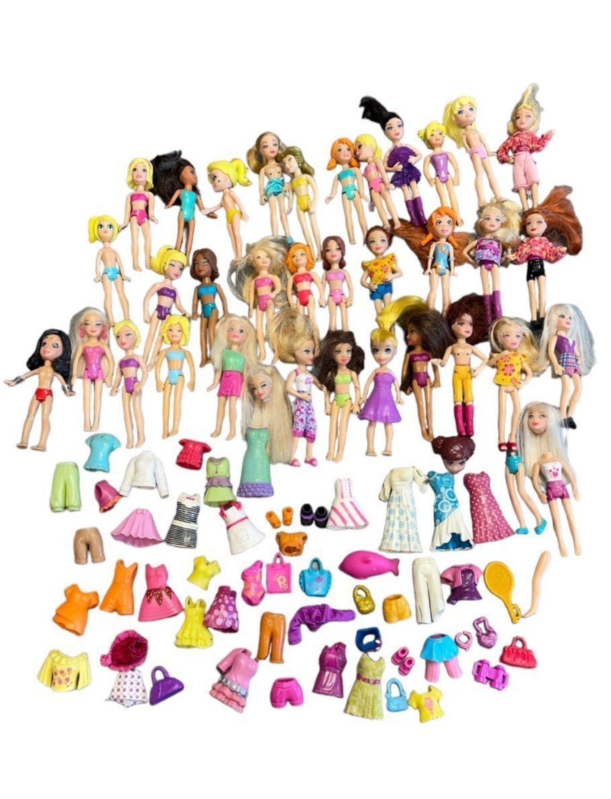Polly Pocket Dolls & Accessories Bundle