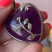 Vintage Genuine Amethyst Sterling Silver Pendant