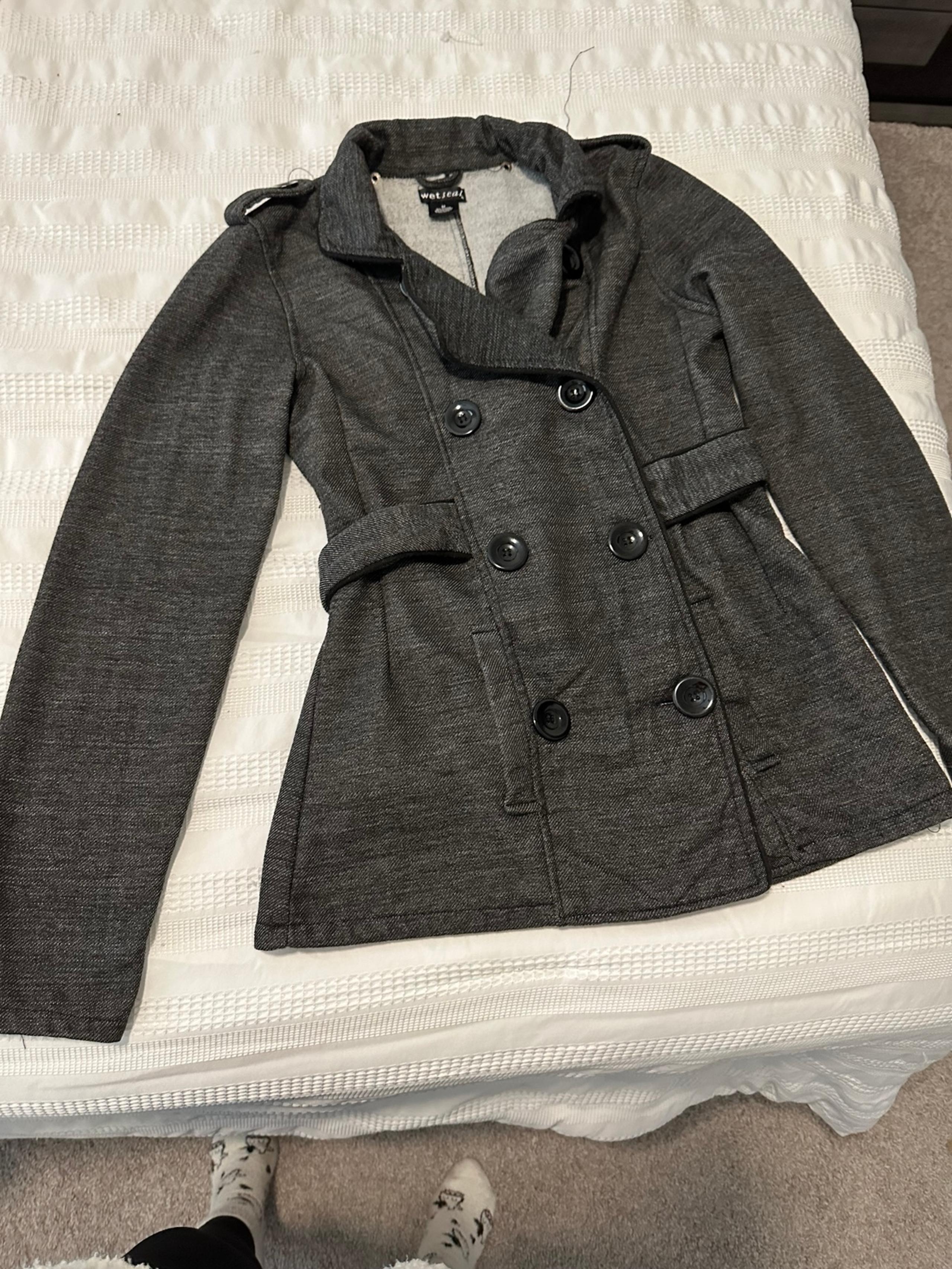 Wet Seal Y2K Woman’s Military Grunge Biker Style Cotton Blend Jacket Coat Size M