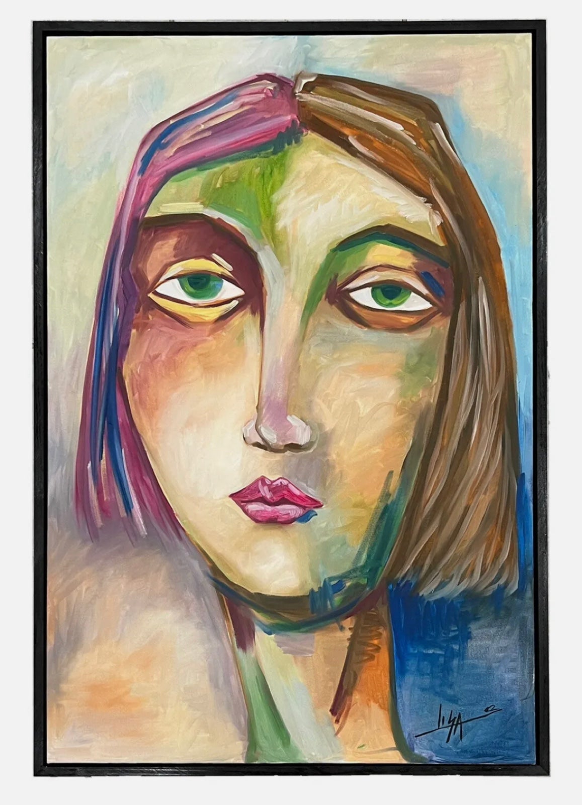 PAINTING ORIGINAL OIL ON CANVAS (FRAMED INCLUDED) CUBAN ART 24”X36” By LISA.