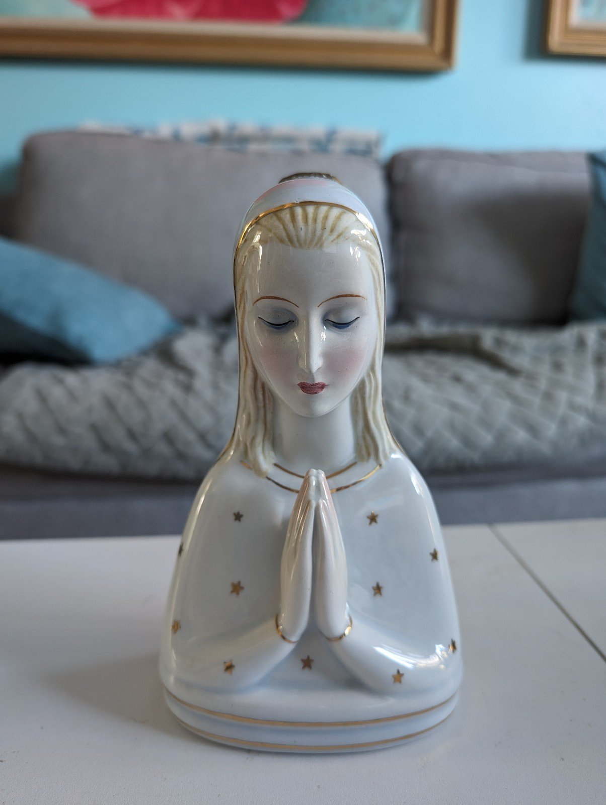 Giovanni Ronzan Virgin Mary Madonna porcelain