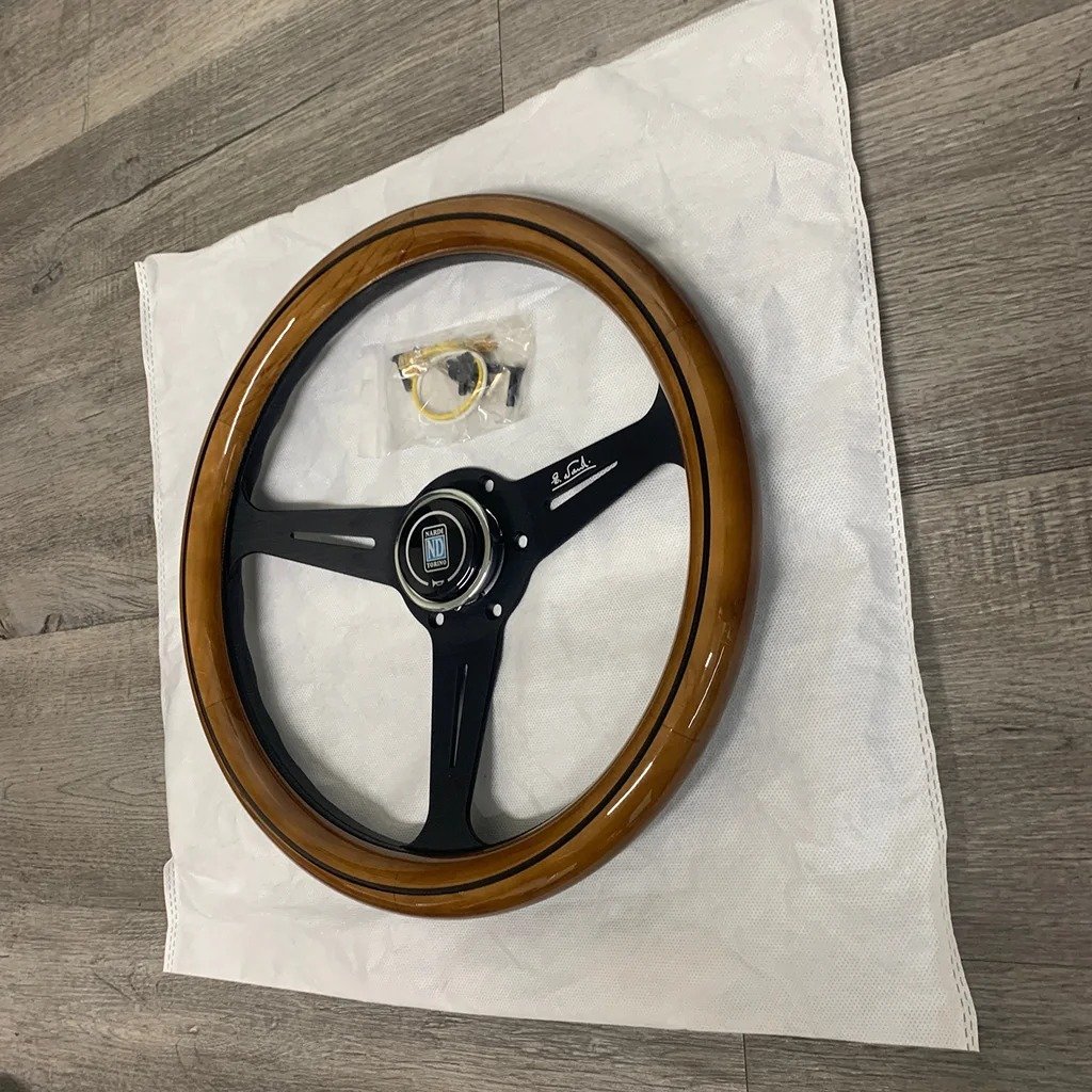 350MM Classic Nardi Wood Grain Racing Drift Steering Wheel universal