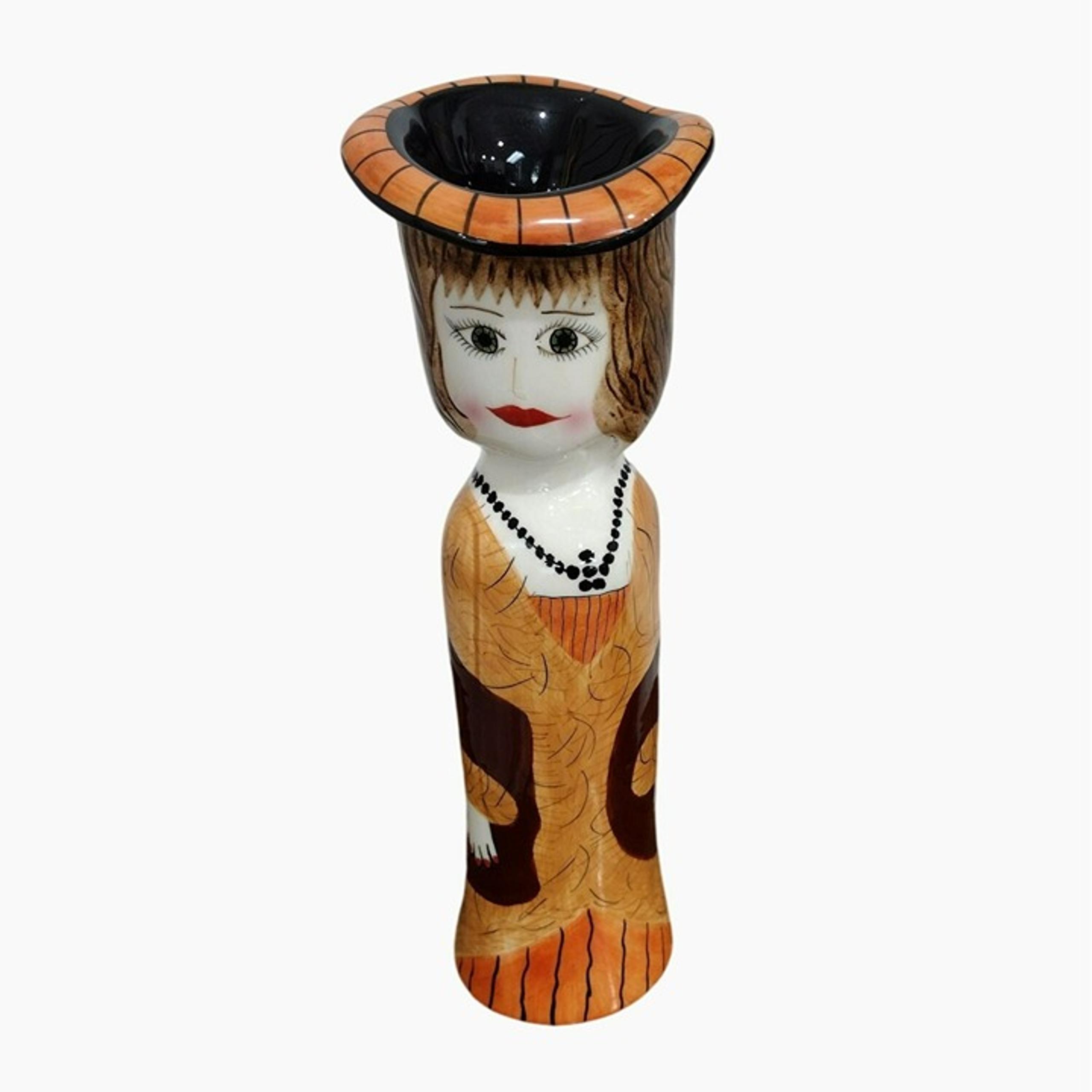Susan Paley Ganz Bella Casa Lady Candle Holder, Luxurious Laurie, Bud Vase