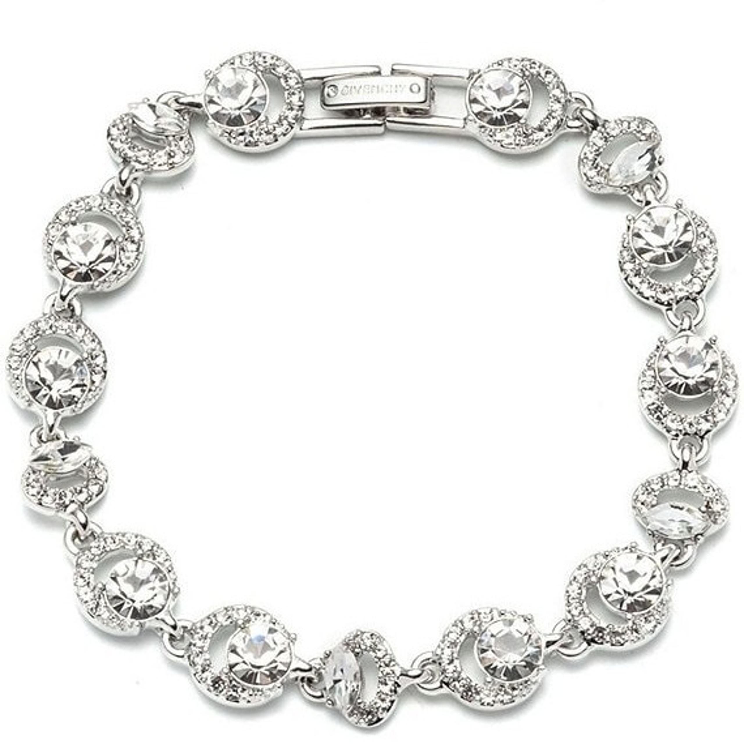 Women's Silver Tone Clear Crystal Flex Line Bracelet - Givenchy