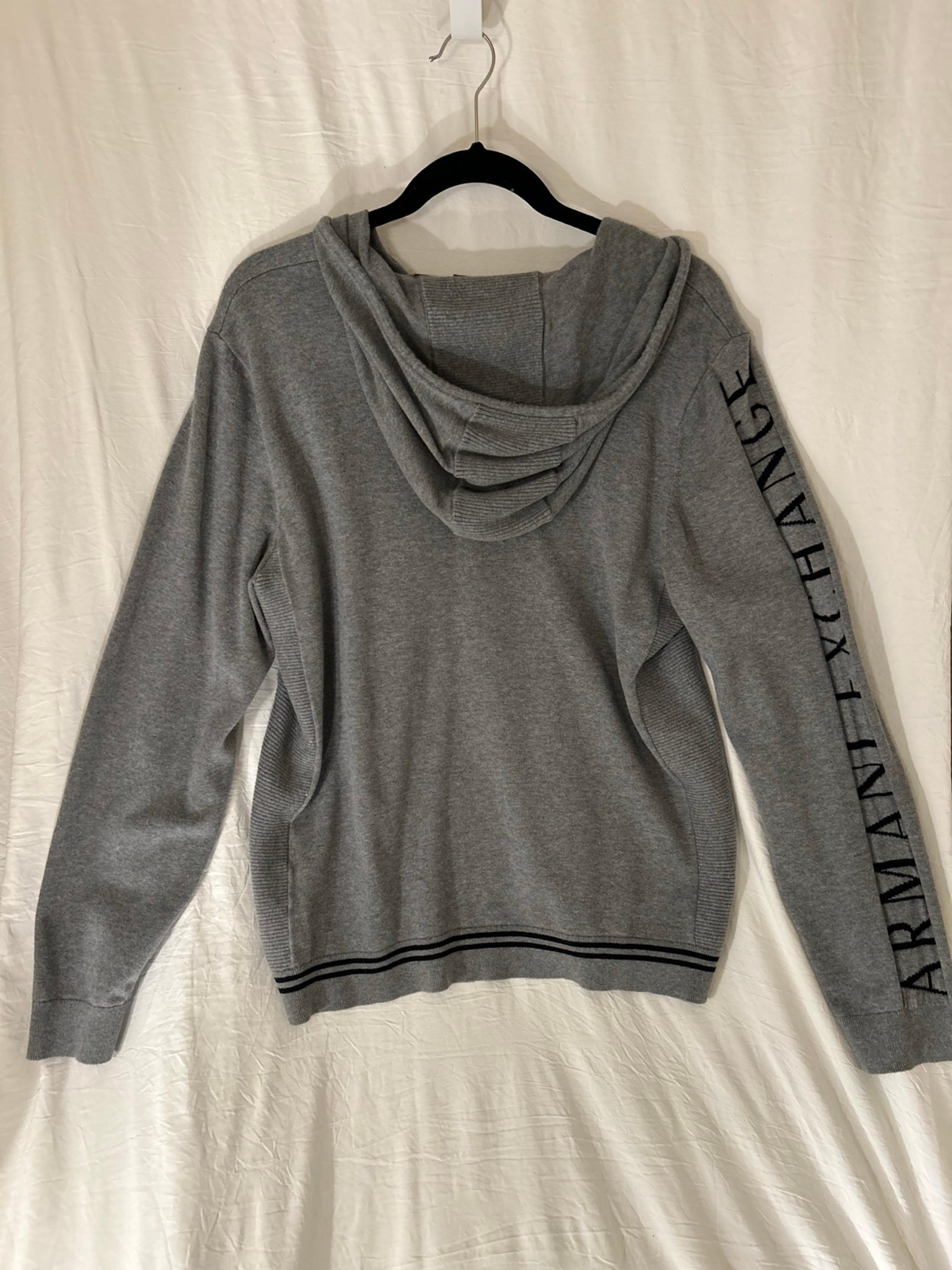 Armani Exchange Men's Grey and Black Jacket Size XL