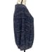 Massimo Dutti Navy Blue Marled Heavy Knit Split Back Sweater Sz small