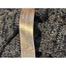 Massimo Dutti Navy Blue Marled Heavy Knit Split Back Sweater Sz small